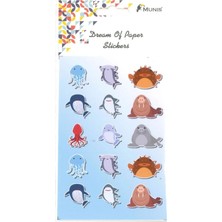 Tüftürük MUNİS Kaliteli Çocuk Sticker (1 Sayfa, Boyut A6 )