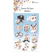 Tüftürük MUNİS Kaliteli Çocuk Sticker (1 Sayfa, Boyut A6 )