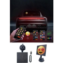 Oto LED Ekran Emoji Ekranı Bluetooth Telefon Kontrol Animasyonlu Arka Cam LED