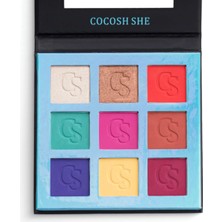 Cocosh She Colorful 9 Renk Göz Farı Paleti, Yüksek Pigmentasyon, Topaklanmaz, Kolay Dağılım