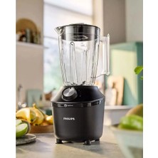 Philips Cam Sürahili Blender, Problend Sistemi, 2 L Kapasite, 2 Hız ve Darbe Ayarı, 600W, Siyah