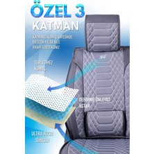 Deniz Tuning Citron C3 Air Cros Lüx Deri Oto Koltuk Kılıfı 5'li Set Tam Takım Royal Füme