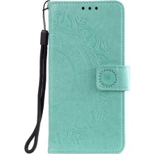 4U Sky Baskılı Mandala Çiçek Cüzdan Deri Kılıfı Xiaomi Redmi Için Kayış Not 10 5g/poco M3 Pro 5g/4g-Green (Yurt Dışından)