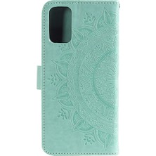 4U Sky Baskılı Mandala Çiçek Cüzdan Deri Kılıfı Xiaomi Redmi Için Kayış Not 10 5g/poco M3 Pro 5g/4g-Green (Yurt Dışından)