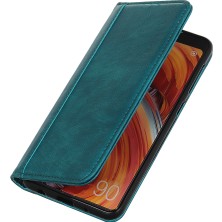 4U Sky Otomatik Mıknatıs Emme Tasarımı Litchi Dokusu Bölünmüş Deri Cüzdan Standı Kapak Kasası Xiaomi Redmi Note 10 4g/not 10S/POCO M5S 4g-Green (Yurt Dışından)