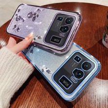 4U Sky Xiaomi Mi Için 11 Ultra Glitter Rhinestone Dekor Çiçek Tpu Geri Kılıf Tasarım Telefon Kabuk-Doğum (Yurt Dışından)