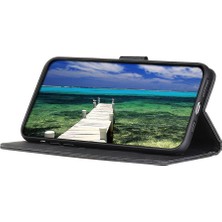 4U Sky Khazneh Retro Doku Pu Pu Deri Deri Şok Geçirmez Kılıf Folio Flip Stand Cüzdan Telefon Kapağı Xiaomi 12 Pro 5g /12S Pro 5g /12 Pro (Boyut) 5g-Black (Yurt Dışından)