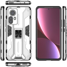 4U Sky Xiaomi 12 Pro 5g /12S Pro 5g /12 Pro (Dimensity) 5g Damla Geçirmez Anti-Çizik Yumuşak Tpu Sabit Pc Telefon Vaka Kickstand-Silver ile Koruyucu Kapak (Yurt Dışından)