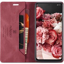 4U Sky Xiaomi Poco M5S Için 4g/redmi Not 10 4g/redmi Not 10S 4g Düşme Koruması Rfıd Engelleme Manyetik Kapatma Kabuğu, Vintage Buzlu Pu Deri+Tpu Cüzdan Flip Cover-Red (Yurt Dışından)