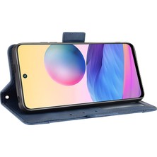 4U Sky Çoklu Kart Yuvası Stand Tasarım Cüzdan Deri Telefon Kılıfı Xiaomi Redmi Note 10 5g/poco M3 Pro 5g/4g-Blue (Yurt Dışından)