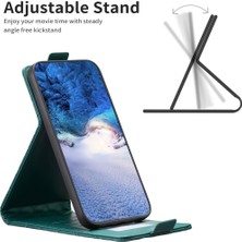 4U Sky Xiaomi 11T Pro 5G/11T 5g Deri Damla Geçirmez Telefon Kılıfı Baskılı Kart Tutucu Dikey Flip Stand Kapak Yeşili (Yurt Dışından)