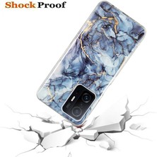 4U Sky Xiaomi 11T Pro 5G/11T 5g Akıllı Telefon Yumuşak Tpu Koruyucu Kapak Imd Mermer Desen Damla Geçirmez Case-Grey (Yurt Dışından)