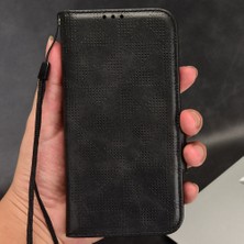 4U Sky Xiaomi 11T Pro 5G/11T Için 5g Telefon Kılıfı Tam Koruma Üçgen Deseni Baskılı Flip Cüzdan Stand Pu Deri Kapak Strap-Black (Yurt Dışından)