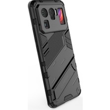 4U Sky Kickstand Tasarım Anti-Drop Pc+Tpu Hibrid Telefon Kılıfı Xiaomi Mi 11 Ultra-Black Için (Yurt Dışından)