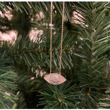 Oriental Akuamarin Baget Taşlı Göz Şekli Gümüş Kolye