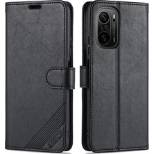 4U Sky Cüzdan Standı Deri Koruyucu Kılıfı Xiaomi Redmi K40/K40 Pro/xiaomi Poco F3-Black (Yurt Dışından)