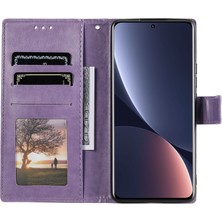 4U Sky Xiaomi 12 Pro 5g /12S Pro 5g /12 Pro (Boyut) 5g Baskılı Mandala Pot Deri Deri Flip Şok Geçirmez Kapak Standı Tpu Iç Kabuğu Strap-Sergi ile (Yurt Dışından)