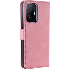 4U Sky Birleştirme Dikiş Cilt Dokunma Pu Deri ve Tpu Standı Cüzdan Telefon Kasası Xiaomi 11T/11T Pro-Rose Altın Için Koruyucu Kapak (Yurt Dışından)