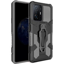 4U Sky Geri Klip Kickstand Tasarım Pc+Tpu+Metal Hibrit Telefon Koruyucu Kılıf Kapağı Xiaomi 11T/11T Pro-Gre (Yurt Dışından)