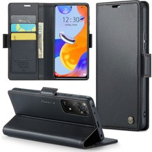 4U Sky Xiaomi Redmi Için Deri Kılıf Not 11 Pro 4g (Mediatek)/note 11 Pro 5g (Qualcomm)/note 12 Pro 4g Rfıd Engelleme Telefon Kapak Black (Yurt Dışından)