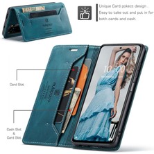 4U Sky Xiaomi Poco M5S Için 4g/redmi Not 10 4g/redmi Not 10S 4g Düşme Koruması Rfıd Engelleme Manyetik Kapatma Kabuğu, Vintage Buzlu Pu Deri+Tpu Cüzdan Stand Flip Cover-Blue (Yurt Dışından)