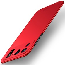 4U Sky Shield Slim Fuzlu Sert Pc Kılıfı Xiaomi Mi 11 Ultra-Kırmızı (Yurt Dışından)