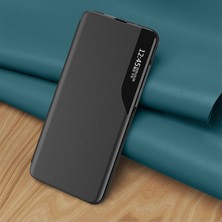 4U Sky Xiaomi 11T 5G/11T Pro 5g Görüntüle Pencere Telefon Kılıfı Pu Deri Stand Tam Koruma Folio Flip Cover-Black (Yurt Dışından)