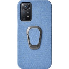 4U Sky Xiaomi Redmi Için Note 11 Pro 5g (Qualcomm)/note 11 Pro 4g (Mediatek) Petek Doku Pu Deri Kaplama Iç Pc Telefon Kickstand Cover Baby Blue (Yurt Dışından)