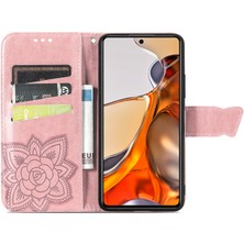 4U Sky Baskı Kelebek Çiçek Desen Cüzdan Stand Telefon Kılıfı Xiaomi Için Deri Kapak 11T/11T Pro-Rose Altın (Yurt Dışından)