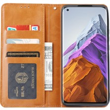 4U Sky Xiaomi Mi 11 Pro-Black Için Otomatik Emilmiş Cüzdan Stand Deri Kapağı (Yurt Dışından)