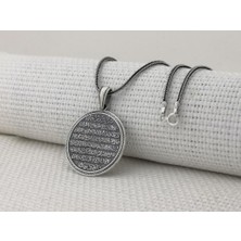 Takıhan Ayetel Kürsi Ayeti Yazılı 925 Ayar Gümüş Kolye