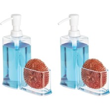 Bosphorus Süngerlikli Beyaz Sıvı Sabunluk 2 Adet 15X7X20CM 470ML