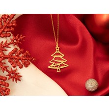 Dkmn Silver Yılbaşına Özel Gümüş Çam Ağacı Aile Kolye