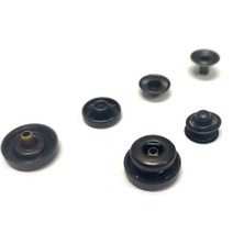 Trimist 15 mm Siyah Plastik Kapak 4'lü Çıtçıt Set(54) - Paslanmaz Çelik - Siyah Oksit- 100 Takım