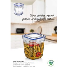 Magev 3lü Set 575 ml Contalı Derin Kare Saklama Kabı