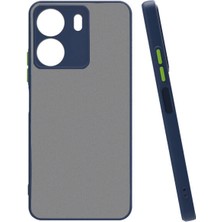 Cepustik Telefon Aksesuarları Xiaomi Redmi 13C Kılıf Hux Düğme ve Kapak Zıt Renk Kılıf