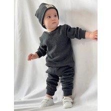 MiaBaby Pamuk Bereli 3'lü Takım Bebek ve Çocuk Antrasit