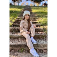 MiaBaby Triko Bere Hediyeli Kışlık Fermuarlı Polar Takım