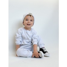 MiaBaby Pamuk Bereli 3'lü Bebek ve Çocuk Takım Gri