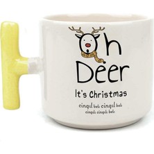 Mor Mürekkep Cingıl Bels Baskılı Sare Kulplu T Yılbaşı Kupası