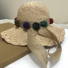 Ceyss Design Raffia El Yapımı Hasır Şapka