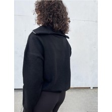 Ceyss Design Fermuarlı Dik Yaka Triko Kazak