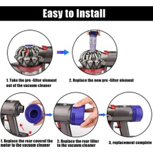 Passing Dyson V7 V8 Elektrikli Süpürge Elektrikli Süpürge Aksesuarları Için Arka Motor Kapağı + Filtre + Ön Filtre Seti Değiştirme (Yurt Dışından)