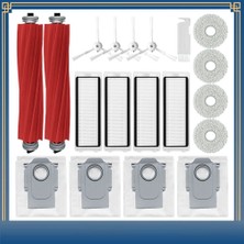 Passing Roborock Q Revo/roborock P10 A7400RR Robot Vakum Yedek Aksesuarları Ana Yan Fırça Hepa Filtre Paspas Bezi Toz Torbası (Yurt Dışından)