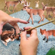 Passing Parça Woodland Hayvan Figürleri Orman Yaratıkları Figürler Sincap Geyik Tavşan Aile Figürleri Minyatür Oyuncaklar (Yurt Dışından)