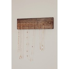 Woodhub 40CMX11 cm Asma Takı Düzenleyicileri, Duvara Monte Raf Takı Tutucu Kolye, Küpe, Yüzük Bilezikler