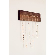 Woodhub 40CMX11 cm Asma Takı Düzenleyicileri, Duvara Monte Raf Takı Tutucu Kolye, Küpe, Yüzük Bilezikler