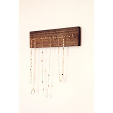 Woodhub 40CMX11 cm Asma Takı Düzenleyicileri, Duvara Monte Raf Takı Tutucu Kolye, Küpe, Yüzük Bilezikler