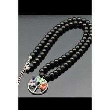 NBS Beautiful Naturel Stones Hayat Agacı Çakra Akik Unisex Kolye 6 mm 7520ÇAKRAH87777 Kolye