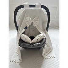 More And Mori Bebek %100 Pamuk Poplin Puset Minderi_ Koyun Desenli